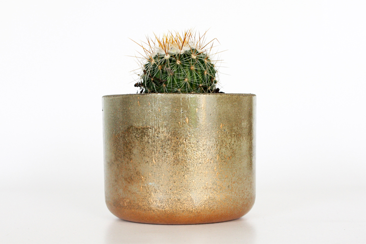 Zin+Bert concrete planter solid gold
