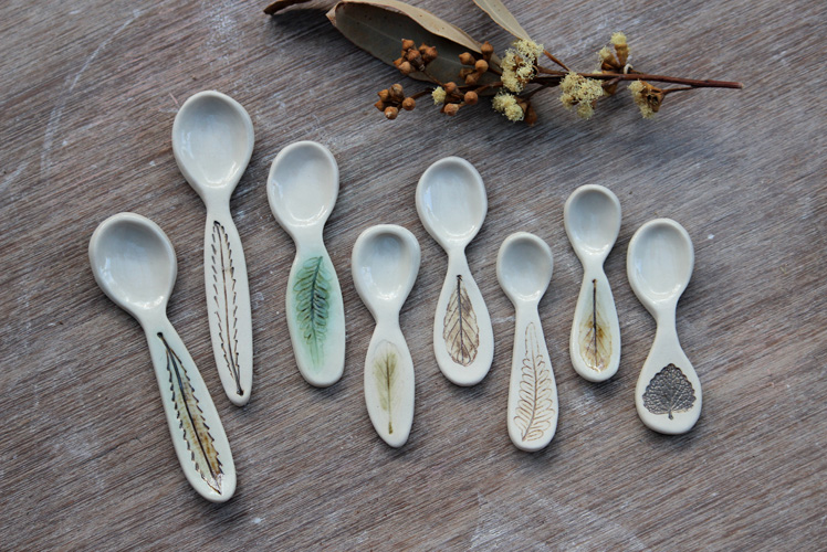 Elke Lucas Ceramics botanic spoons